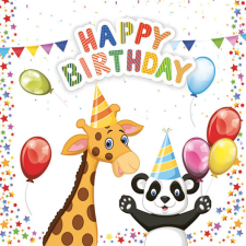 Boldog születésnapot Happy Birthday Star szalvéta 20 db-os 33x33 cm party kellék