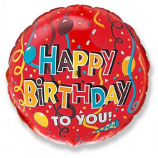 Boldog születésnapot Happy Birthday Streamers fólia lufi 46 cm party kellék