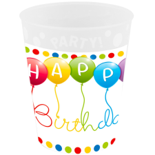 Boldog születésnapot Happy Birthday Streamers pohár, műanyag 250 ml babaétkészlet