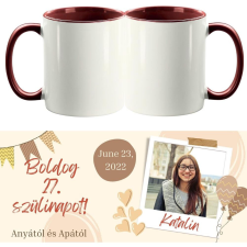 Boldog Születésnapot, kétoldalas fényképes bögre - 1 db bögrék, csészék