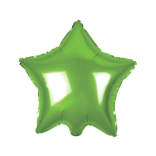 Boldog születésnapot Light Green Star, Zöld csillag fólia lufi 44 cm party kellék