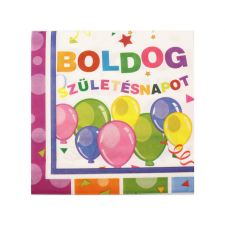  Boldog születésnapot lufi party szalvéta 10db-os kiszerelésben 33x33cm party kellék