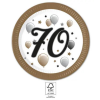 Boldog születésnapot Milestone, Happy Birthday 70 papírtányér 8 db-os 23 cm FSC