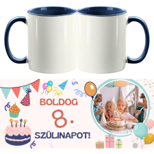 Boldog Születésnapot VIII., kétoldalas fényképes bögre - 1 db bögrék, csészék