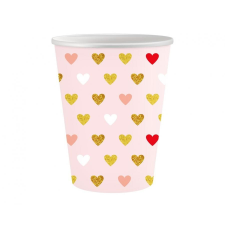 Boldog születésnapot XOXO Pink papír pohár 6 db-os 250 ml party kellék