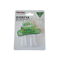  Boldog szülinapot tortagyertya zöld focis party kellék