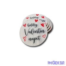  Boldog Valentin napot kör 5cm 5db/csomag dekorációs kellék