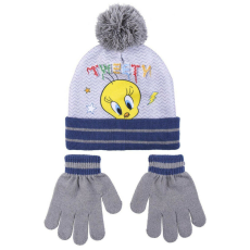  Bolondos Dallamok Tweety gyerek sapka + kesztyű szett