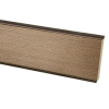 Bolta habosított 6 cm-es parkettaszegélyléc (250 cm) gumi szegélyes, vízálló - bronz, szálcsiszolt metál