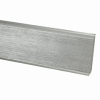 Bolta habosított 6 cm-es parkettaszegélyléc (250 cm) gumi szegélyes, vízálló - ezüst, szálcsiszolt metál