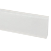 Bolta habosított 6 cm-es parkettaszegélyléc (250 cm) gumi szegélyes, vízálló - fehér, szemcsés felület
