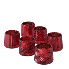 Boltze Sabena mécsestartó 6-féle változatban 11 cm x 9 cm piros karácsonyi dekoráció