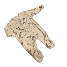 Bomer Pamut Ujjas Rugdalózó - Bézs Zsiráfos 56 rugdalózó