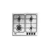 Bompani Beépített gáztűzhely Bompani, Essential, 60 cm széles, 4 égős, elektromos gyújtás, zománcozott grill, forgókapcsolók, előlapi vezérlőpanel, Lángkimaradás biztonsági rendszer, rozsdamentes acé