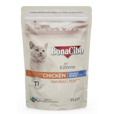 BonaCibo Bonacibo Pouch - Wet Kitten Food - Chicken 85 g macskaeledel