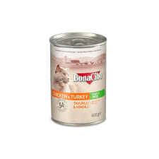 Bonacibo Canned Cat Foods Chicken & Turkey 400 g macskaeledel
