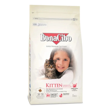  Bonacibo Kitten csirke, szardella, rák &amp; rizs 1,5kg macskaeledel