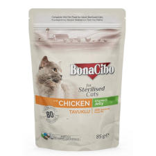 Bonacibo Pouch - Wet Adult Cat Food - Sterilised - Chicken 85 g macskaeledel