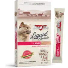 BonaCibo SNACKS for CATS LIQUID SNACKS - LAMB 90g jutalomfalat macskáknak