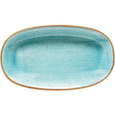 BONNA Ovális tányér, Bonna Aura Aqua 34x19 cm tányér és evőeszköz