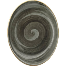 BONNA Ovális tányér, Bonna Aura Space 31x24 cm tányér és evőeszköz