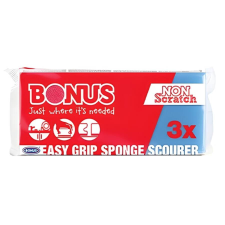 Bonus Mosogatószivacs BONUS formázott 9,5x7,1x13,5 cm 3 db-os takarító és háztartási eszköz