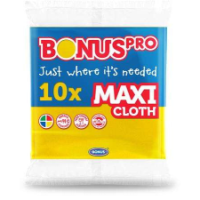 Bonus Törlőkendő, univerzális, 10 db, BONUS &quot;MAXI&quot;, sárga takarító és háztartási eszköz