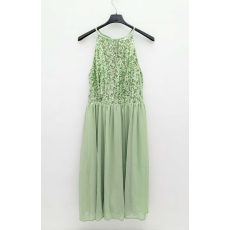 Boohoo flitteres magas nyakú midi ruha (zsálya) 38-40