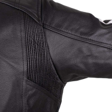  Bőr motoros dzseki W-TEC Helsin fekete-fehér L motoros kabát