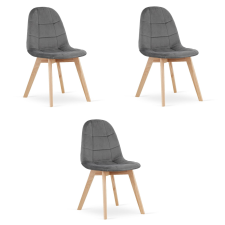  BORA szék - sötétszürke bársony x 3 bútor