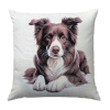  Border collie barna kutyás párnahuzat 45x45 cm