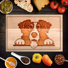 Border Collie vágódeszka konyhai eszköz
