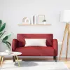  bordó műbőr loveseat kanapé 110 cm