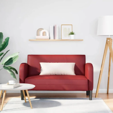  bordó műbőr loveseat kanapé 110 cm bútor