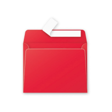 Boríték Clairefontaine Pollen 9x14 cm szilikonos intenzív piros boríték