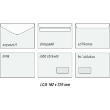 Boríték LC5 162x229 mm szilikonos bélésnyomott boríték
