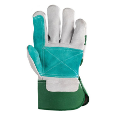  Bőrkesztyű COVERGUARD vászon zöld 10-es 2 darab/pár