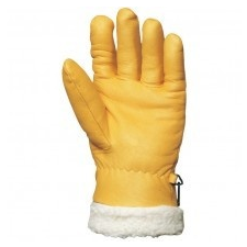  BŐRKESZTYŰ, TÉLI,ISLANDE,SÁRGA SZÍNMARHA/SZŐRMEBÉLÉS 32CM (10) védőkesztyű