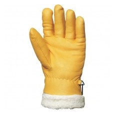  BŐRKESZTYŰ, TÉLI,ISLANDE,SÁRGA SZÍNMARHA/SZŐRMEBÉLÉS 32CM (8)