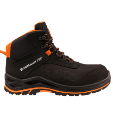  BORMANN Pro MUNKAVÉDELMI BAKANCS S1,FEKETE,NUBUK BŐR, MÉRET 45 (BPP8229)