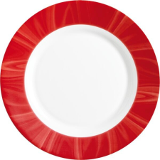 Bormioli Rocco Mélytányér, Bormioli Rocco Careware 23 cm, piros tányér és evőeszköz