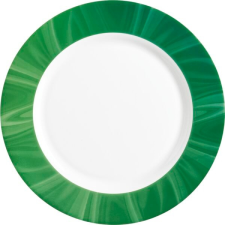 Bormioli Rocco Sekély tányér, Bormioli Rocco Careware 23,5 cm, zöld tányér és evőeszköz
