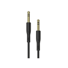 Borofone BL1 Premium 3.5 mm jack apa - 3.5 mm jack apa Kábel - Fekete (1m) (BL1BK) kábel és adapter