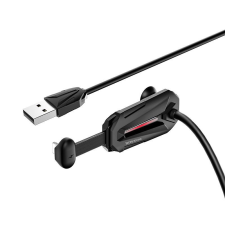 Borofone BU9 Unreal Gamer Lightning töltőkábel fekete kábel és adapter