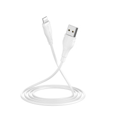 Borofone USB apa - Lightning apa Adat- és töltőkábel 3m - Fehér kábel és adapter