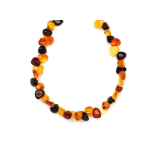  Borostyán kerekített vegyes splitter nyaklánc 55cm nyaklánc