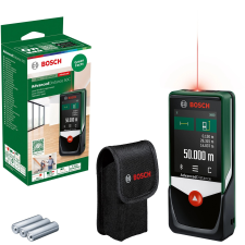 Bosch Advanceddistance lézeres távolságmérő 50 °C, 50 m-ig, érintőképernyővel mérőműszer