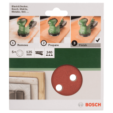Bosch CSISZOLÓLAP 5DB D:125MM G:240 EXCENTERCSISZOLÓHOZ csiszolókorong és vágókorong