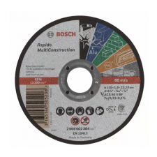 Bosch Darabolótárcsa, egyenes, Rapido Multi Construction 115 mm x 1.0 mm x 22.23 mm (2608602384) csiszolókorong és vágókorong