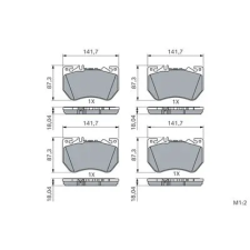 Bosch fékbetétkészlet, tárcsafék 0 986 460 288 fékbetét